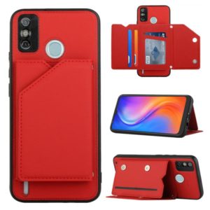 For Tecno Spark 6 Go / Go 2020 Skin Feel PU + TPU + PC Phone Case(Red) (OEM)