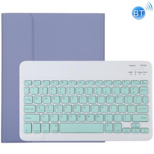 TG11B Detachable Bluetooth Green Keyboard + Microfiber Leather Tablet Case for iPad Pro 11 inch (2020), with Pen Slot & Holder (Purple) (OEM)