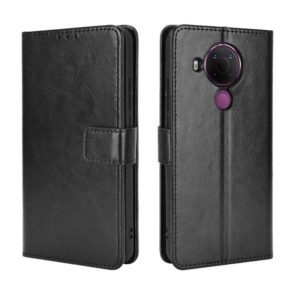For Nokia 5.4 Retro Crazy Horse Texture Horizontal Flip Leather Case with Holder & Card Slots & Photo Frame(Black) (OEM)