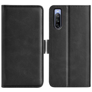 For Sony Xperia 10 IV Dual-side Magnetic Buckle Horizontal Flip Leather Phone Case(Black) (OEM)