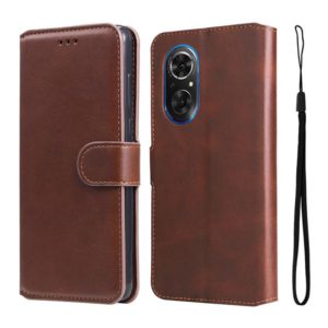For Honor 50 SE / Huawei Nova 9 SE JUNSUNMAY Calf Texture Leather Phone Case(Brown) (JUNSUNMAY) (OEM)