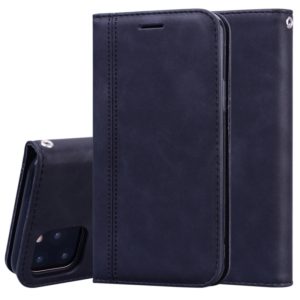 For iPhone 11 Pro Frosted Business Magnetic Horizontal Flip PU Leather Case with Holder & Card Slot & Lanyard(Black) (OEM)