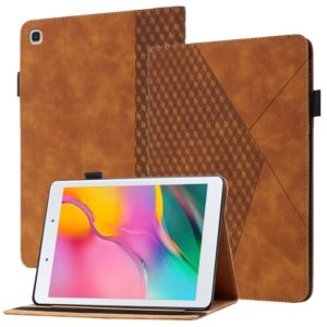 For Samsung Tab A 8.0 2019 T290/T295/T297 Rhombus Skin Feel Horizontal Flip Tablet Leather Case with Card Slots & Holder(Brown) (OEM)