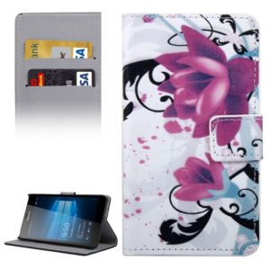Flower Pattern Horizontal Flip Leather Case with Holder & Card Slots & Wallet for Microsoft Lumia 950 (OEM)