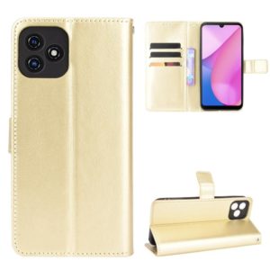 For Blackview Oscal C20 Crazy Horse Texture Horizontal Flip Leather Case with Holder & Card Slots & Lanyard(Gold) (OEM)
