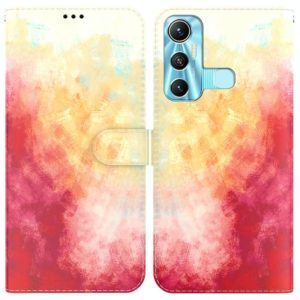 For Infinix Hot 11 X662 Watercolor Pattern Horizontal Flip Leather Phone Case(Spring Cherry) (OEM)