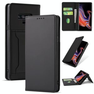 For Samsung Galaxy Note9 Strong Magnetism Liquid Feel Horizontal Flip Leather Case with Holder & Card Slots & Wallet(Black) (OEM)