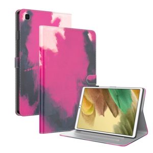 For Samsung Galaxy Tab A7 Lite 8.4 T220 / T225 Voltage Watercolor Pattern Skin Feel Magnetic Horizontal Flip PU Leather Case with Holder & Card Slots & Photo Frame(Berry) (OEM)