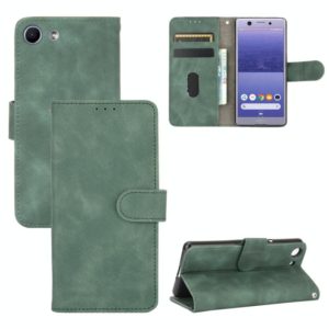 For Sony Xperia Ace Solid Color Skin Feel Magnetic Buckle Horizontal Flip Calf Texture PU Leather Case with Holder & Card Slots & Wallet(Green) (OEM)