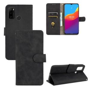 For Ulefone Note 10 Solid Color Skin Feel Magnetic Buckle Horizontal Flip Calf Texture PU Leather Case with Holder & Card Slots & Wallet(Black) (OEM)