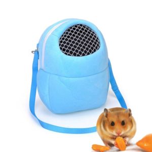 Pet Bag Small Pet Hamster Carrier Pure Color Leash Travel Bag, Size:M(Sky Blue) (OEM)