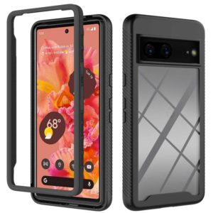 For Google Pixel 7 5G Starry Sky Solid Color Series PC + TPU Phone Case(Black) (OEM)
