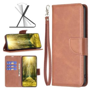 For Motorola Moto G Power 2022 Lambskin Texture Pure Color Horizontal Flip Leather Phone Case(Brown) (OEM)