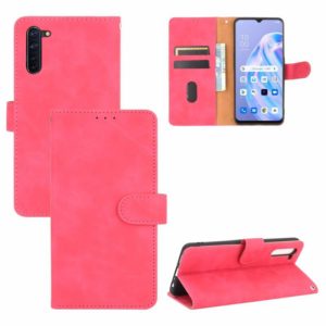 For OPPO Reno3 A(Japanese Version) Solid Color Skin Feel Magnetic Buckle Horizontal Flip Calf Texture PU Leather Case with Holder & Card Slots & Wallet(Rose Red) (OEM)