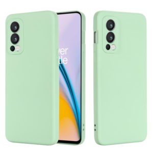 For OnePlus Nord 2 5G Solid Color Liquid Silicone Shockproof Full Coverage Protective Case(Green) (OEM)