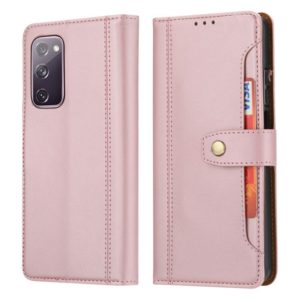 For Samsung Galaxy S20 FE / S20 Lite Calf Texture Double Fold Clasp Horizontal Flip Leather Case with Photo Frame & Holder & Card Slots & Wallet(Rose Gold) (NILLKIN) (OEM)