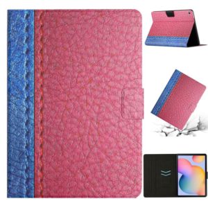 For Samsung Galaxy Tab A7 10.4 2020 T500 Stitching Solid Color Smart Leather Tablet Case(Rose Red) (OEM)