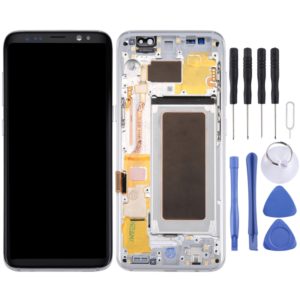 Original LCD Screen + Original Touch Panel with Frame for Galaxy S8 / G950 / G950F / G950FD / G950U / G950A / G950P / G950T / G950V / G950R4 / G950W / G9500(Silver) (OEM)