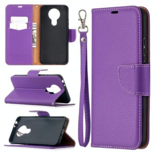 For Nokia 3.4 Litchi Texture Pure Color Horizontal Flip Leather Case with Holder & Card Slots & Wallet & Lanyard(Purple) (OEM)