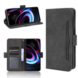For Motorola Edge 2021 Skin Feel Calf Pattern Horizontal Flip Leather Case with Holder & Card Slots & Photo Frame(Black) (OEM)