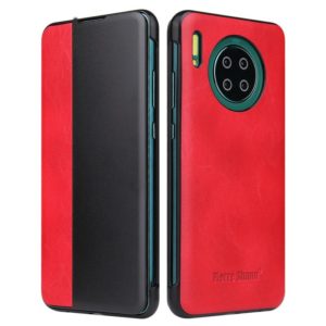 For Huawei Mate 30 Pro Crazy Horse Texture Smart View Window Horizontal Flip Leather Case(Red) (OEM)