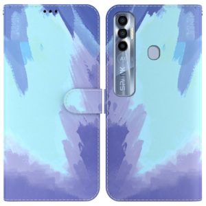 For Tecno Spark 7 Pro Watercolor Pattern Horizontal Flip Leather Phone Case(Winter Snow) (OEM)