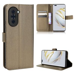 For Huawei nova 10 Pro Diamond Texture Leather Phone Case(Brown) (OEM)