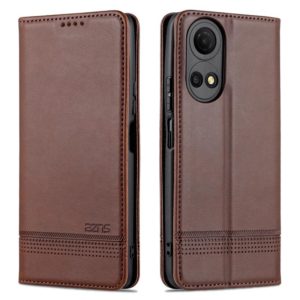 For Honor Play 30 Plus AZNS Magnetic Calf Texture Leather Phone Case(Dark Brown) (AZNS) (OEM)