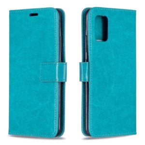 For Samsung A51 5G Crazy Horse Texture Horizontal Flip Leather Case with Holder & Card Slots & Wallet & Photo Frame(Blue) (OEM)