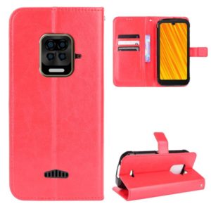 For Doogee S59 / S59 Pro Crazy Horse Texture Horizontal Flip Leather Case with Holder & Card Slots & Lanyard(Red) (OEM)