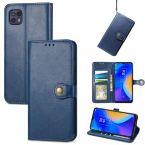 For Motorola Moto G50 5G Retro Solid Color Buckle Leather Phone Case(Blue) (OEM)