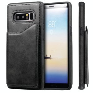 For Galaxy Note 8 Shockproof Calf Texture Protective Case with Holder & Card Slots & Frame(Black) (OEM)