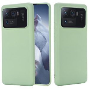 For Xiaomi Mi 11 Ultra Solid Color Liquid Silicone Dropproof Full Coverage Protective Case(Green) (OEM)