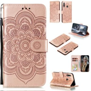 For Galaxy A70e Mandala Embossing Pattern Horizontal Flip PU Leather Case with Holder & Card Slots & Walle & Lanyard(Pink) (OEM)