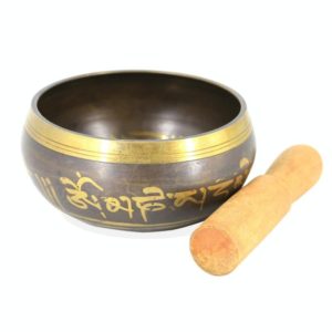 FB02-T8 Buddha Sound Bowl Yoga Meditation Bowl Home Decoration, Random Color And Pattern Delivery, Size: 11.5cm(Bowl+Small Wooden Stick) (OEM)