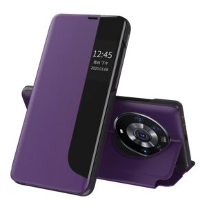 For Honor Magic3 Pro Attraction Flip Holder Leather Phone CasePurple) (OEM)
