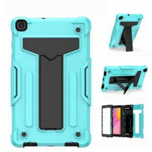 For Samsung Galaxy Tab A8.0 (2019) T290 T-shaped Bracket Contrast Color Shockproof PC + Silicone Flat Protective Case(Mint Green+Black) (OEM)