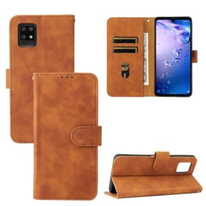 For Sharp Air Zero6 Solid Color Skin Feel Magnetic Buckle Horizontal Flip Calf Texture PU Leather Case with Holder & Card Slots & Wallet(Brown) (OEM)