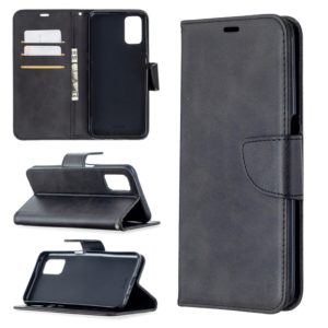 For Oppo A72 / A52 / A92 Retro Lambskin Texture Pure Color Horizontal Flip PU Leather Case with Holder & Card Slots & Wallet & Lanyard(Black) (OEM)