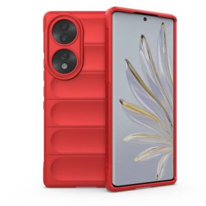 For Honor 70 5G Magic Shield TPU + Flannel Phone Case(Red) (OEM)