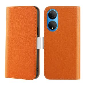 For Honor X7 Candy Color Litchi Texture Leather Phone Case(Orange) (OEM)