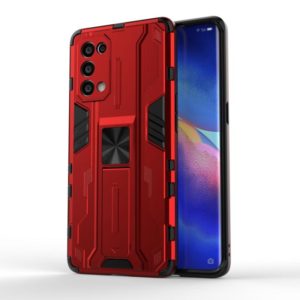 For OPPO Reno5 Pro 5G Supersonic PC + TPU Shock-proof Protective Case with Holder(Red) (OEM)