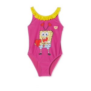 Arena Girl Swimwear Sponge Love Kids One Piece, Χρώμα Ροζ