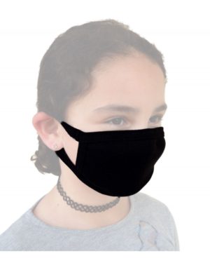 Lord Παιδική Bαμβακερή Προστατευτική Μάσκα, Χρώμα Μαύρο