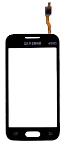 Samsung SM-G318H Galaxy Trend 2 Lite - Μηχανισμός Αφής Μαύρο με Κόλλα Type A Duos Logo (Bulk)