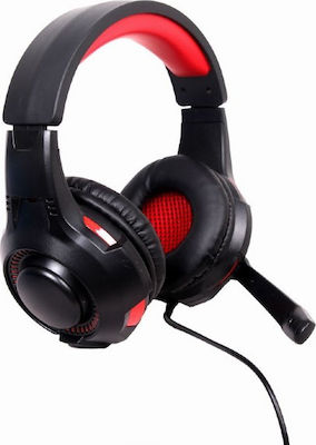 Gembird GHS-U-5.1-01 Over Ear Gaming Headset (USB) Black / Red
