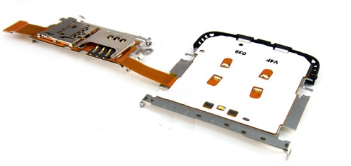 Nokia C3-02 keypad board with sim card and memory card flex