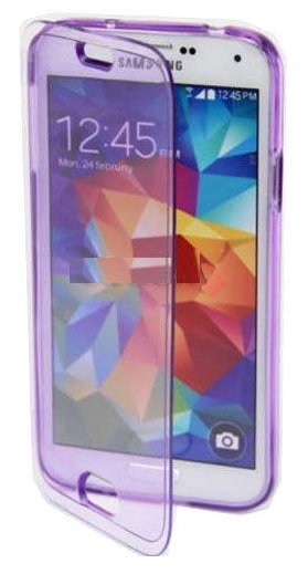 Samsung Galaxy S6 G920F - Θήκη TPU GEL Με Μπροστινό Κάλυμμα Διαφανές Μώβ (ΟΕΜ)
