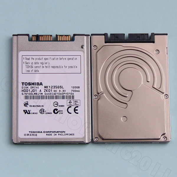 120 GB Toshiba 1.8 Micro SATA MK1235GSL Replace MK8016GSG MK1216GSG MK1629GSG