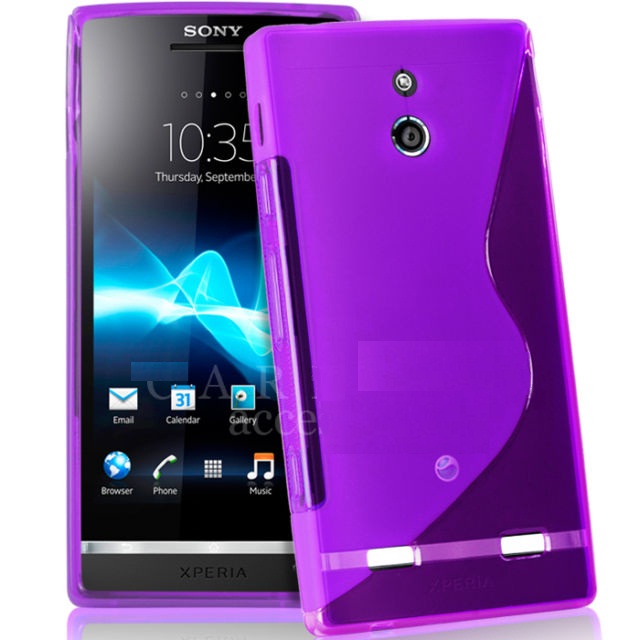 Plastic Cover Case for Sony Xperia P Purple